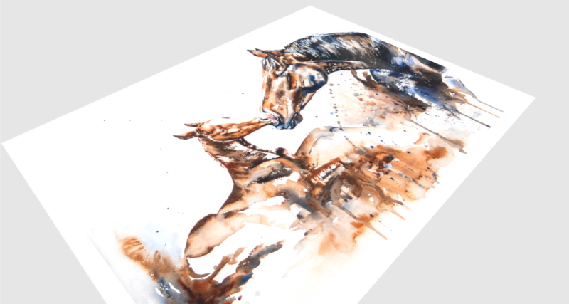 Screenshot 2023-05-14 at 14.24.04 Fine art print 'Mother and foal'