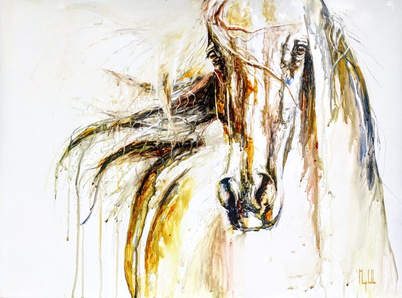 Redemption Yellow brown horse artwork called Redemption