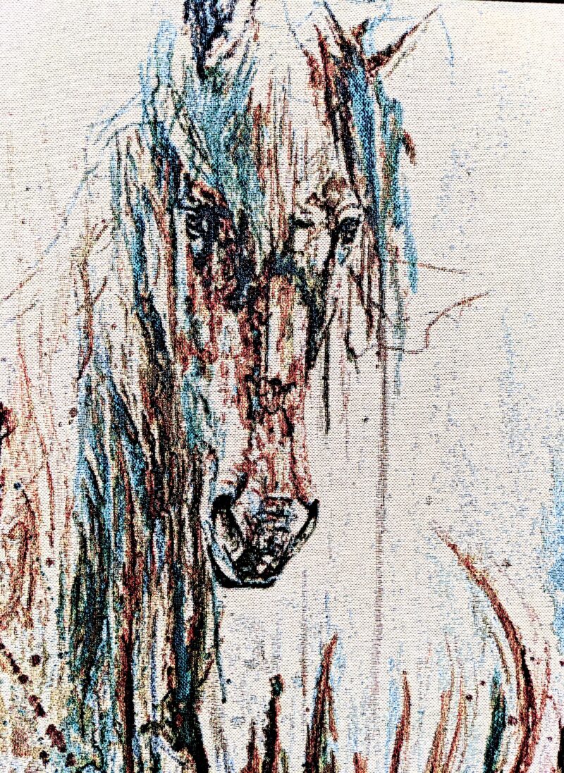 woven horse tapestry
