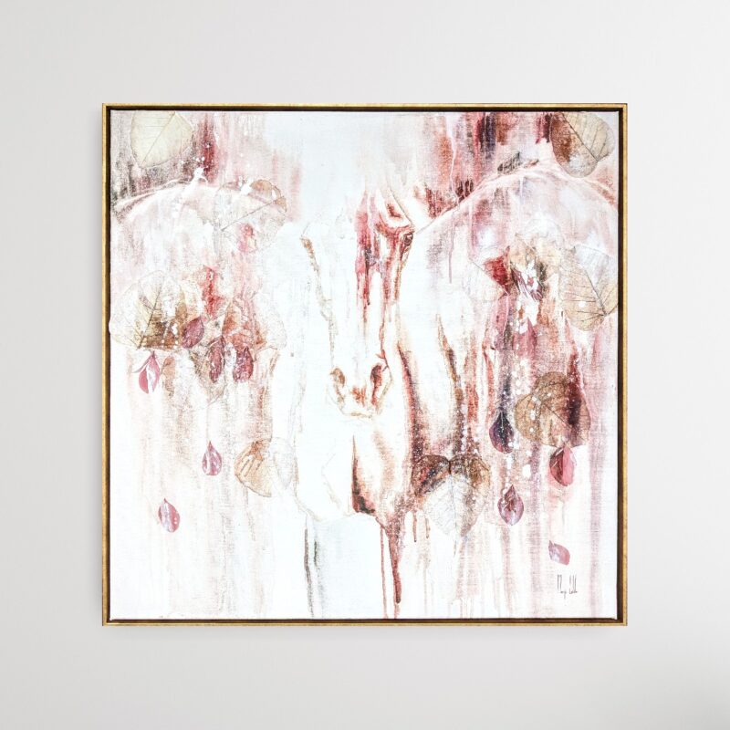 mockup with pink horse art