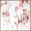pink abstract horse art with natural elements