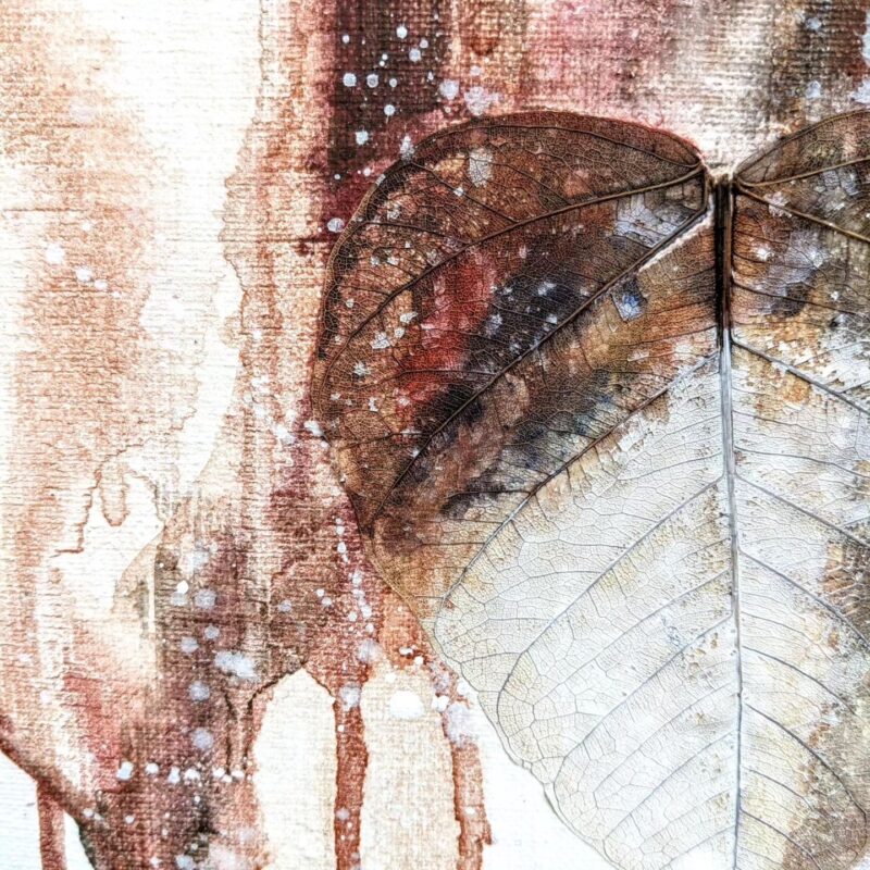 detail of mixed media art