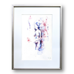watercolor nude on paper