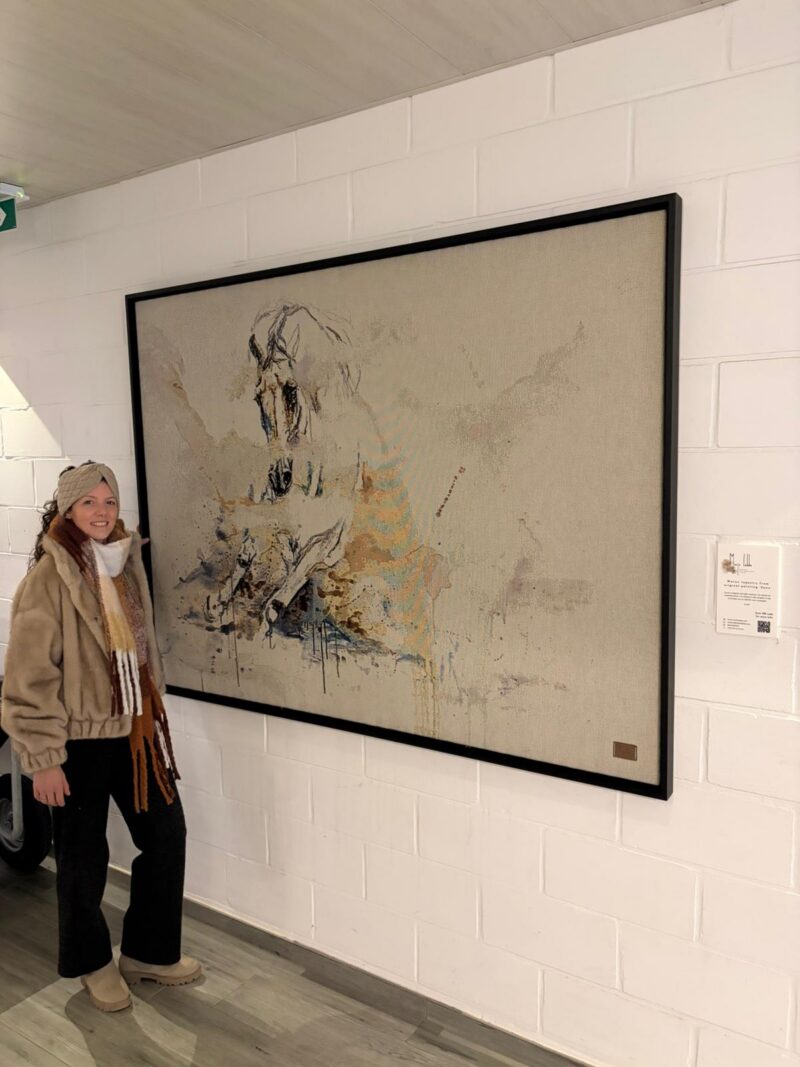 Woven Tapestry 'Snow' FRAMED