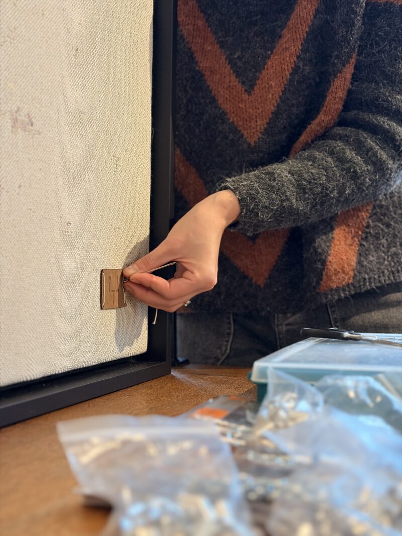 Woven Tapestry 'Snow' FRAMED